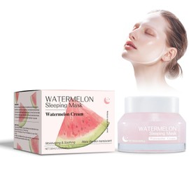 Hppsctink Watermelon Mask, 50 g Watermelon Sleep Mask, Hydrating & Moisturising, Nourishing & Brightening, Deep Pore Cleansing, Facial Mask