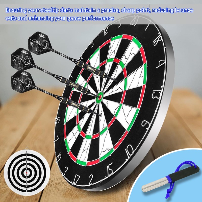 NICECONE V Groove Dart Sharpener Fishing Hook Sharpener, Double Sided