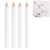 4pcs White Nail Pencil,Nail Whitening Pencils,Rhinestones Picker Pencil,Rhinestone Pen,French Manicure