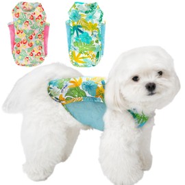 TONY HOBY Dog Shirt, Dog Tank Top, Pet Sleeveless Summer Clothes for Small Medium Dogs (2Pack, S)