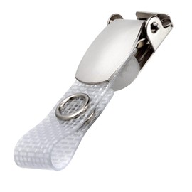 Karteo Clip for ID Card Sleeves [Pack of 1] Clips with Metal Press Stud Fabric Reinforced for Card Sleeves Business ID Card Holder Card Holder