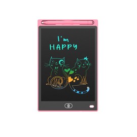 LCD Drawing Board 8.5 Inches One-Touch Erase Lock Function Electronic Memo Pad for Children Educational Toy Graffiti Learning Handwriting 1 Year 2 Years 3 Years 4 Years 5 Years 6 Years (Light Pink)