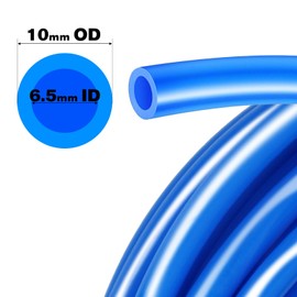 VerRich Pneumatic Tubing Pipe Pu Hose,Blue 10mm OD x 6.5mm ID 32.8 FT 10 Meters PU Air Hose Line Tube for Air Compressor Transfer