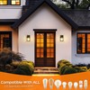 WIHTU Dusk to Dawn Outdoor Lighting Fixtures, Black Exterior Front