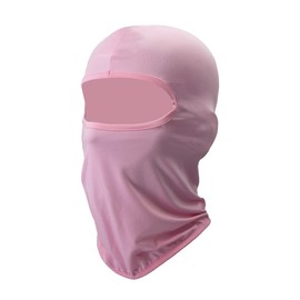 Balaclava Ski Mask, Windproof, Dustproof, Breathable, Soft and Stretchable Skull Face Mask for Men Women (Pink)
