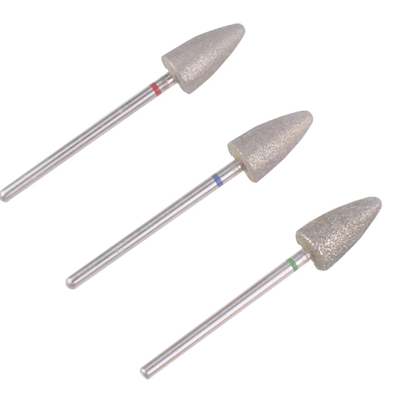 MZCMSL 3pcs Pedicure Cone Drill Bits for Foot Callus Smoothing,