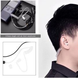 YINETTECH Headphones with Sound Tube and 2.5 mm Jack Plug (Receive / Listen Only) Concealed Acoustic Tube Headset Earphone for Smartphones Radios Transceiver with Mushroom Earbuds