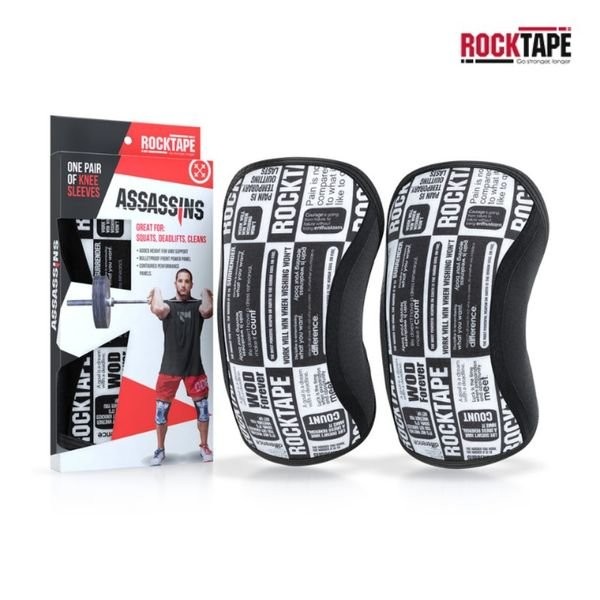 Skills [Bori Bori/Skills] Rock Tape Assassin Knee Sleeve Manifesto Knee Protector, 5mm Manifesto S/ / 스킬즈 [보리보리/스킬즈]락테이프 어쌔신 니슬리브 매니페스토 무릎 보호대, 5mm매니페스토S/