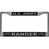 U.S. Army Ranger in Gray Chrome License Plate Frame