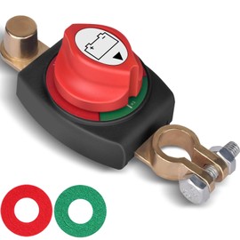 SUNMORN Battery Disconnect Switch, for RV Car Boat ATV 12V 48V, Battery Switch Installation Simpler, Marine Completely Waterproof (On-Off Top Post)