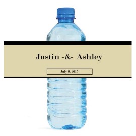 Design That Sign 100 Modern Print Wedding Water Bottle Labels Engagement Party Bridal Shower 8"x2