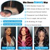26inch (100% Human Hair) Water wave Lace Front Wigs Human