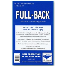 Full-Backs Current Size 42-Mil Backing Boards & Mylites 2 Current Size 2-Mil Comic Book Mylar Sleeves - 50 of Each! by E. Gerber 675FB/700M2