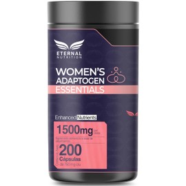 ETERNAL NUTRITION Essentials Maca y Adaptógenos para Mujer (200 Cápsulas) | Schisandra, Shatavari, Reishi y Ginseng | 100 Porciones · 1500 mg | Bienes