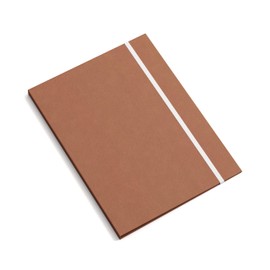 BIGSO Paulina A4 Folder with Elastic Band - 100% Recycled Fibreboard and Linen Look Paper - Portfolio Folder for Documents, Files, Documents etc. - sienna