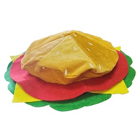 Kirei Sui Food Hats Hamburger Pizza Taco French Fries Party Dress Up Funny Hat Costume for Adults (Hambuger)