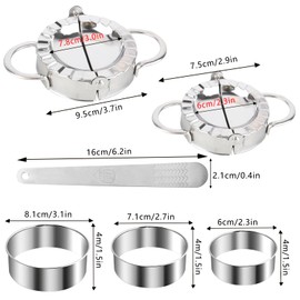 bssmmai Ravioli Shaper, Set of 6, Stainless Steel Ravioli Dumpling Maker, Dumpling Maker, Ravioli Cutters, Pierogi Shape, Ravioli Dumpling Mould for Kitchen Aid Set, Dumpling Ravioli Making