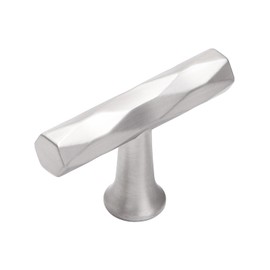 JIASENBAO Brushed Nickel Cabinet Knobs 5 Pack Hammered Silver Cabinet Handles Decorative Kitchen Drawer Dresser Cupboard Bathroom Vanity Cabinet Hardware Rhombus