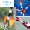 uxcell 1/16"(1.5mm) Aluminum Crimping Loop Sleeve, Double Hole Cable Ferrule