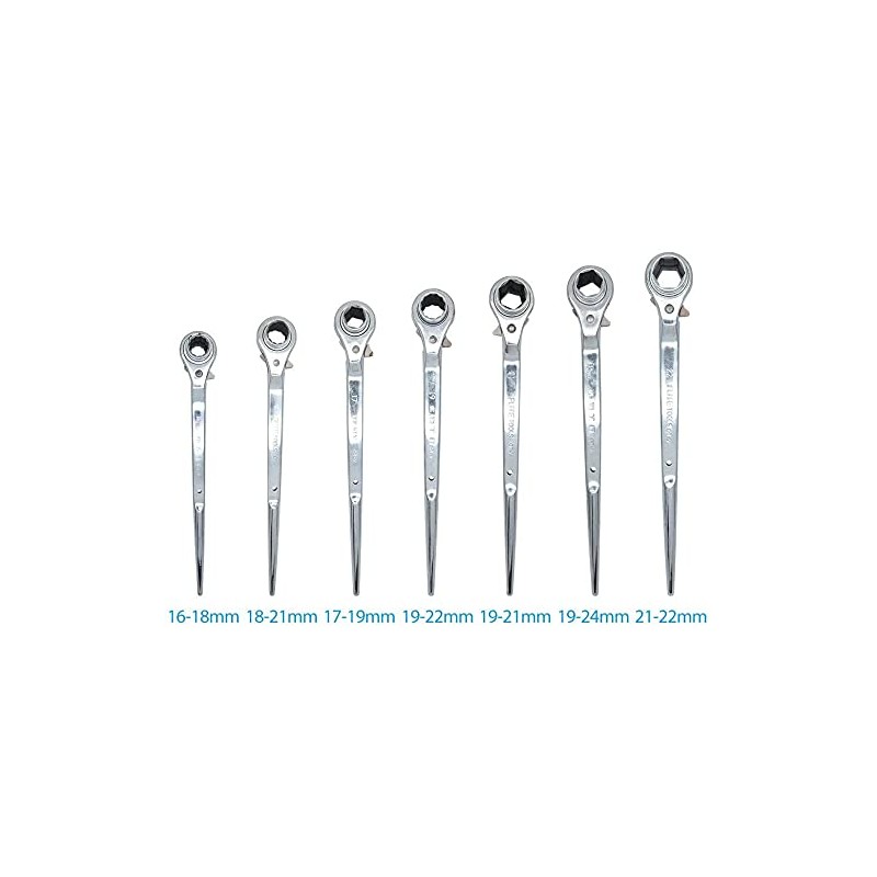 TOP-VIGOR 6 Point Ratchet Podger Spanner Steel Erect Scaffold Wrench