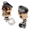 Skull Shape Steering Wheel Spinner 3cm Diameter Metal Resin Turn