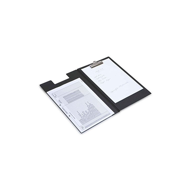 Rapesco CD1L00B2 Clipboard - A4/Foolscap with Foldover Flap, Black