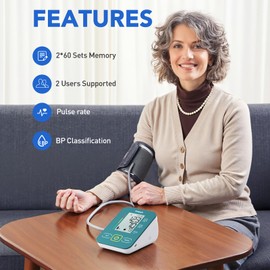 Arm Blood Pressure Monitor,maguja Blood Pressure Machine,BP Monitor Automatic Upper Arm Digital with Blood Pressure Cuff for Home Use