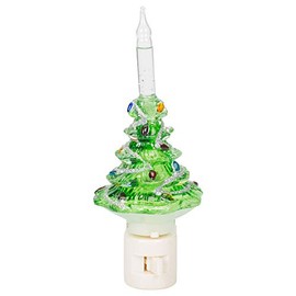 Roman 33676-7" Christmas Tree Bubble Light Night Light