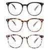 KoKoBin 3 Pack Reading Glasses for Women 1.25 Round Style