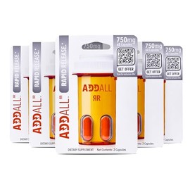Addall Suplemento de liberación rápida (paquete de 5) Sustituto eficaz para el cerebro, pastillas nootrópicas y energéticas  Sin bajones  Fórmula con 