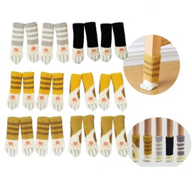 24PCS Chair Leg Floor Protector Furniture Feet Pads Floor No Slip Chair Socks Covers,6 Set Cat Paw