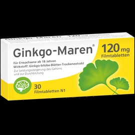 Ginkgo-Maren 120 mg Film-Coated Tablets Pack of 30