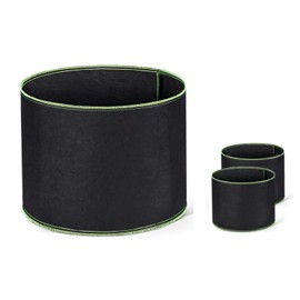 wohous 3-Pack 7 Gallon Plant Grow Bags, Thick Aeration Non Woven Fabric Pots for Flower Vegetable Pot Plant, Garden Container Black