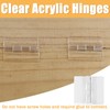 Bivethoi 12pcs Clear Acrylic Tiny Plastic Cabinet Hinge, Mini Folding