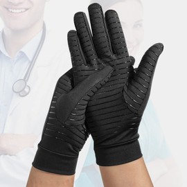 Guantes de Compresión de Cobre de Dedo Completo, Guantes de Artritis de Cobre para Mujeres Y Hombres, Alivian el Dolor de Artritis, Hinchazón Y Reumatoide, Y Apoyo Diario para las Manos(M)
