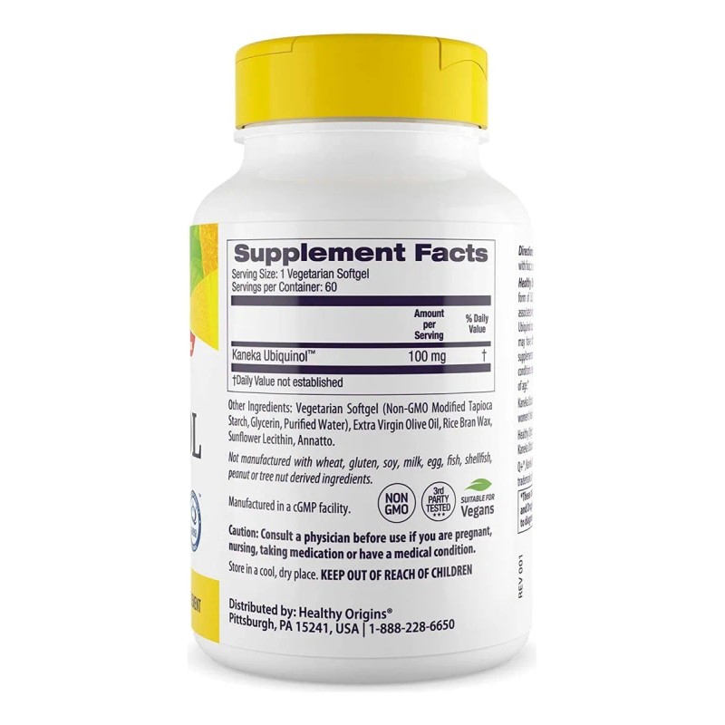 Healthy Origins Ubiquinol Coq10 100 Mg 60 Capsulas Sfn Sin