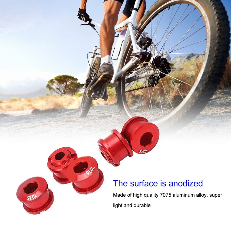 5Pcs Bicycle Chainring Bolts Aluminum Alloy Double Chainring Bolts for