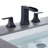 Black Waterfall Bathroom Faucet, Sanliv 3-Piece Widespread Bathroom Faucet for