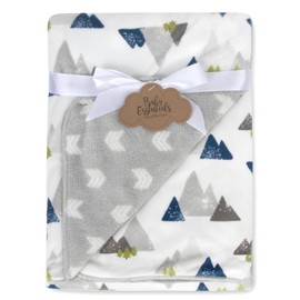 Sherpa Fleece Baby Blankets for Boys and Girls – Colorful, Reversible Baby Blankets for Newborns, Infants, Toddlers, and Nursery (Mountains & Arrows)