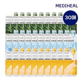Mediheal [Soothing Moisture Barrier Care] Essential Mask 30-Pack Set (Tea Tree/Hyaluronic Acid/Ceramide) / 메디힐 [진정 수분 장벽 케어] 에센셜 마스크 30매 SET (티트리/히알루론산/세라마이드)