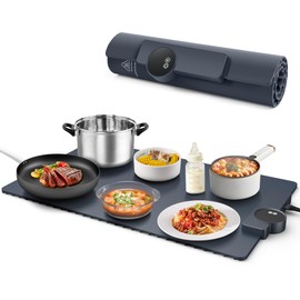 Food Warming mat,Fast Warming-All Surfaces to Raise The Temperature, Suitable for Winter Food Warming/Party Gathering/Portable Warming Trays/Waterproof and auto Shut-Off (Navy Blue) (Navy Blue)