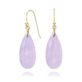Crystal Earrings, Amethyst rose quartz labradorite Crystal Earrings 925 Sterling Silver Fish Hook, 14k Gold Plated Quartz Earrings for Women, Teardrop Gemstone Dangling Earrings for Lady., Sterling