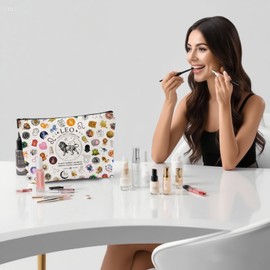 XYZONE Cosmetic Bag, Zodiac Themed Travel Makeup Bags, Birthday Gifts for Women & Astrology Lovers, As shown in the picture