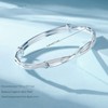 925 Sterling Bangle Bracelet for Women Trendy Twist Mobius Bangle