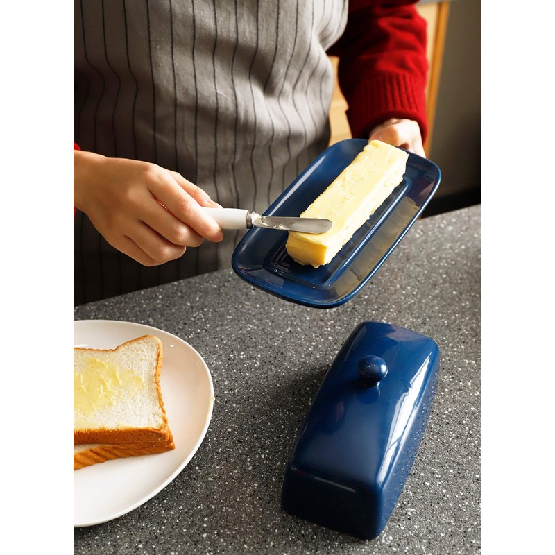 Sweese Butter Dish with Lid, 307.103 Porcelain Butter Keeper, 7.8
