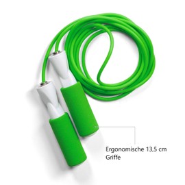 Jump Rope Fitness Skipping Rope with Quality Ball Bearings, Adjustable Length, with Bag, green