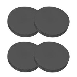 PATIKIL Rubber Solid Discs Washers, 4 Pcs Anti-Vibration Spacer 45mm OD x 8mm Thick Rubber Round Gasket Pad Bushings Spacer Washer for DIY Gasket Craft, Black