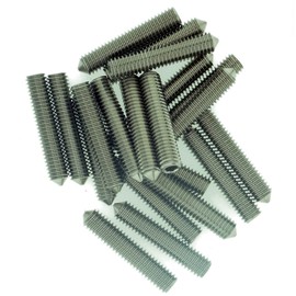 M5 (5mm x 8mm) Hex Socket Grub Screw (Cone Point) - Stainless Steel (A2) (Pack of 20)