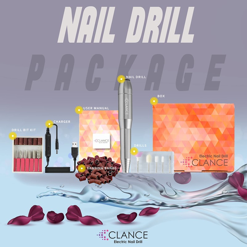 CLANCE Electric Nail Drill - Nail Science Optimized Manicure Pedicure