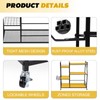 Garden Tool Organizer Rolling Cart Large Capacity Rust-Resistant Metal Tool